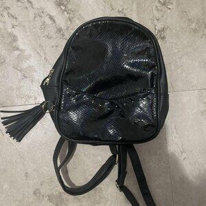 Justice Backpack Black Sparkle